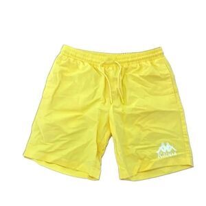 Kappa men’s bright yellow swim trunks size small